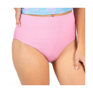 Women's Janela Bay High Cut Original Swim Bottoms Contemporary Small Light Pink Rib