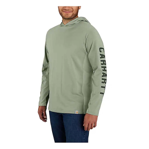 Men's Carhartt Force Relaxed Fit Long-Sleeve Logo Graphic Long Sleeve T-Shirt Small Sage