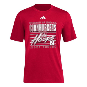 Nebraska Cornhuskers adidas Swish Basketball T-Shirt XLarge Red