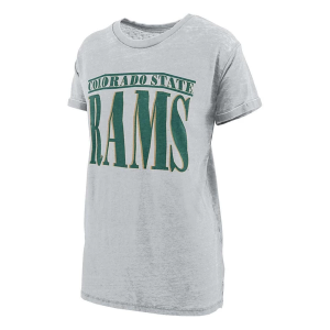 Colorado State Rams Pressbox Women's Holden T-Shirt Small Heather Grey