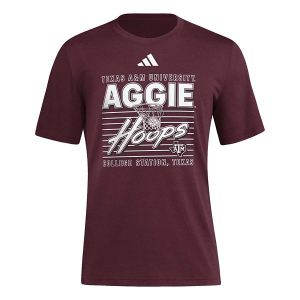 Texas A&M Aggies adidas Swish Basketball T-Shirt Medium Maroon