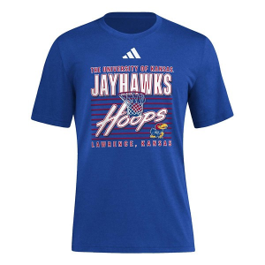 Kansas Jayhawks adidas Swish Basketball T-Shirt 2XLarge Royal