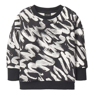Little Bipsy Brush Stroke Crewneck Sweatshirt Toddler 2/3T Black