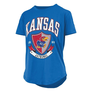 Kansas Jayhawks Pressbox Women's Buckler T-Shirt Large Royal