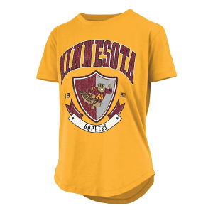 Minnesota Golden Gophers Pressbox Women's Buckler T-Shirt Small Gold