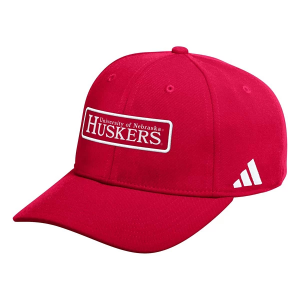 Nebraska Cornhuskers adidas Slouch Flexfit Hat L/XL Red