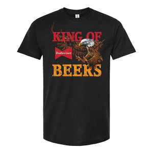 Men's Brew City Budweiser King Of Beers Clutch T-Shirt 2XLarge Black
