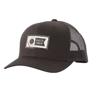 Men's Salty Crew Topstitch Retro Trucker Snapback Hat One Size Black/Black