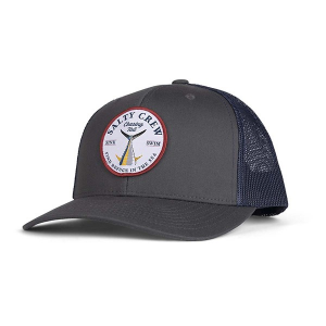 Men's Salty Crew Bottom Dweller Snapback Hat One Size Charcoal/Navy