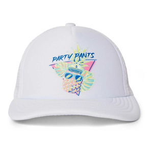 Men's Party Pants Captain Ron Foam Trucker Snapback Hat One Size White