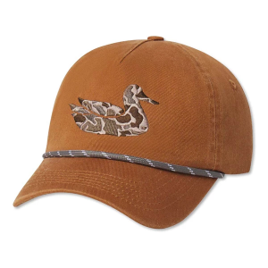 Men's Southern Marsh Ensenada Rope Camo Duck Snapback Hat One Size Burnt Orange