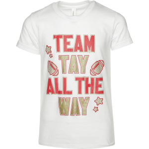 Girls' Poppy and Pine Team Tay T-Shirt Small White