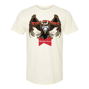 Men's Brew City Budweiser King Of Beers Eagle Talon T-Shirt Medium Natural