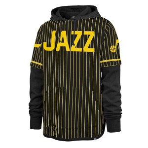 Utah Jazz 47 Brand Double Header Hoodie XLarge Black
