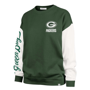 Women's Green Bay Packers 47 Brand Rise Crewneck Small Green