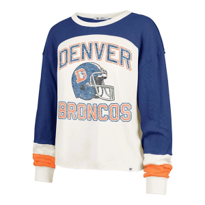 Women's Denver Broncos 47 Brand Retro T-Shirt XLarge Sand