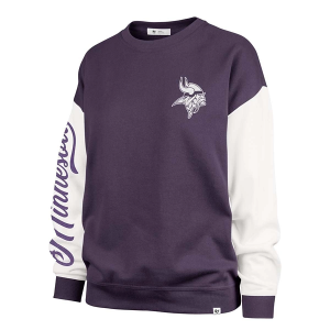 Women's Minnesota Vikings 47 Brand Rise Crewneck Medium Purple