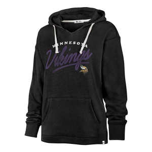 Women's Minnesota Vikings 47 Brand Cross Hoodie Medium Black