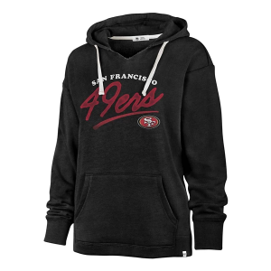 Women's San Francisco 49ers 47 Brand Cross Hoodie Medium Black