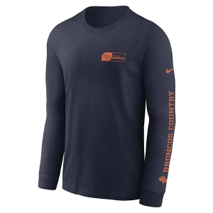 Denver Broncos Nike Essential Long Sleeve T-Shirt Medium Navy
