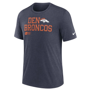 Denver Broncos Nike Lock Up Tri Blend T-Shirt Medium Navy