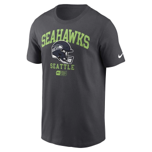 Seattle Seahawks Nike Helmet T-Shirt Small Anthracite