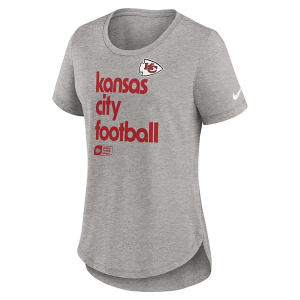 Women's Kansas City Chiefs Nike Team Shout T-Shirt XSmall Dark Grey Heather
