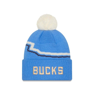 Milwaukee Bucks New Era 2024 City Edition Beanie One Size Royal