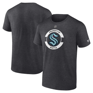 Seattle Kraken Fanatics 2024 Authentic Pro Practice T-Shirt Medium Dark Grey Heather