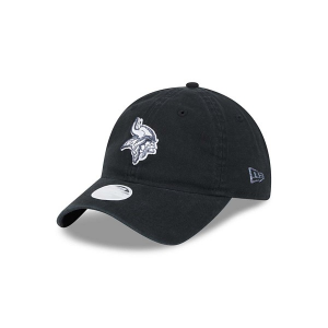 Women's Minnesota Vikings New Era Glitz 9Twenty Adjustable Hat One Size Black