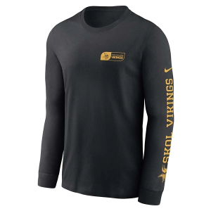 Minnesota Vikings Nike Essential Long Sleeve T-Shirt Small Black