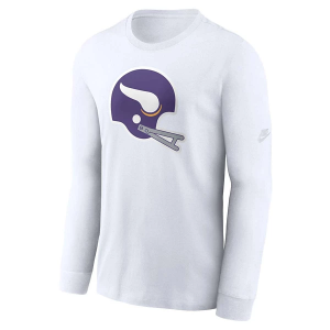 Minnesota Vikings Nike Rewind Essential Long Sleeve T-Shirt Medium White