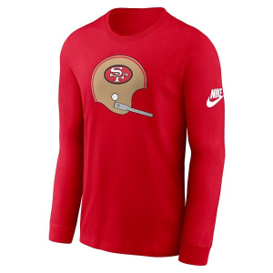 San Francisco 49ers Nike Rewind Essential Long Sleeve T-Shirt Large Red