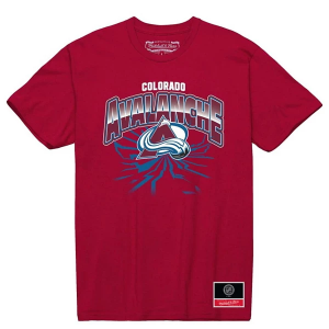 Colorado Avalanche Mitchell and Ness Earthquake T-Shirt Medium Cardinal