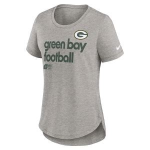Women's Green Bay Packers Nike Team Shout T-Shirt Medium Dark Grey Heather