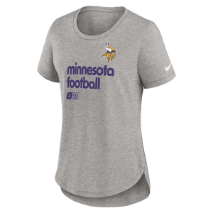 Women's Minnesota Vikings Nike Team Shout T-Shirt Large Dark Grey Heather