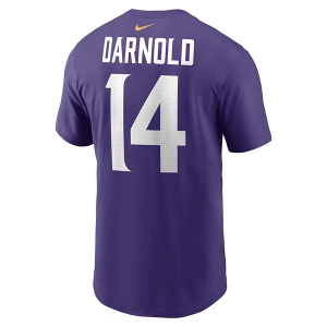 Minnesota Vikings Nike Sam Darnold #14 Name & Number T-Shirt XLarge Purple