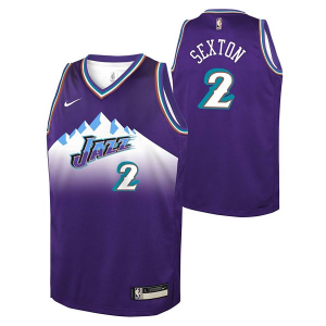 Kids' Utah Jazz Collin Sexton #2 Nike City Edition Jersey Large Purple