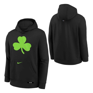 Kids' Boston Celtics Nike 2024 City Edition Logo Hoodie Medium Black
