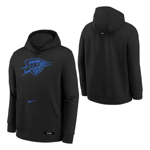 Kids' Oklahoma City Thunder Nike 2024 City Edition Logo Hoodie Small Black