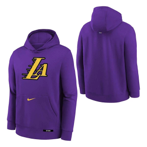 Kids' Los Angeles Lakers Nike 2024 City Edition Logo Hoodie XLarge Purple