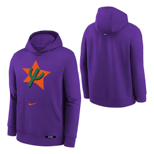 Kids' Phoenix Suns Nike 2024 City Edition Logo Hoodie Large Purple