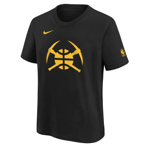 Kids' Denver Nuggets 2023 City Edition Logo Nike T-Shirt Medium Black