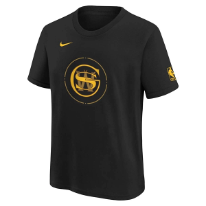 Kids' Golden State Warriors 2023 City Edition Logo Nike T-Shirt Large Black