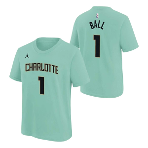 Kids' Charlotte Hornets 2024 City Edition Nike T-Shirt Small Mint