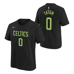 Kids' Boston Celtics 2024 City Edition Nike T-Shirt Medium Black