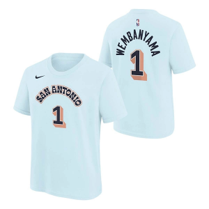 Kids' San Antonio Spurs 2024 City Edition Nike T-Shirt Medium Blue