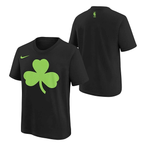 Kids' Boston Celtics 2024 City Edition Logo Nike T-Shirt Large Black