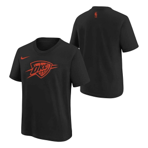 Kids' Oklahoma City Thunder 2024 City Edition Logo Nike T-Shirt Medium Black