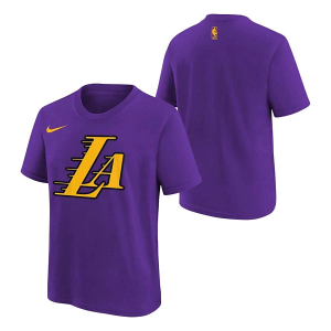 Kids' Los Angeles Lakers 2024 City Edition Logo Nike T-Shirt Small Purple
